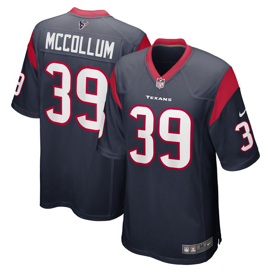 Men Houston Texans 39 Tristin McCollum Nike Navy Game Player NFL Jersey